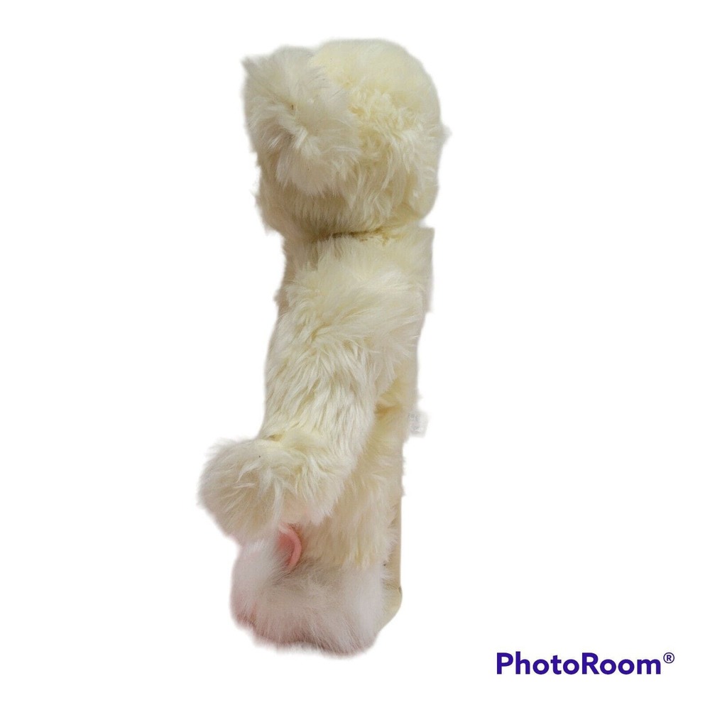 Annette Funicello Jointed White Teddy Bear Bunny Rabbit Slippers Heart Chain 13" - Picture 5 of 10